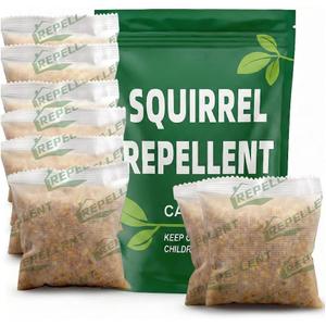 AUDQQM Squirrel Repellent, Outdoor Chipmunk Repellent, Keep Squirrels Away from Garden, Yard and Potted Plants, Chipmunk Deterrent Indoor, Squirrel Deterrent for Attic, Family & Pet Safe, 8 Pouches (EXP 01/01/36)