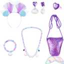 Little Mermaid Tutu Dress for Girls - Princess Mermaid Ariel Costume with Accessories