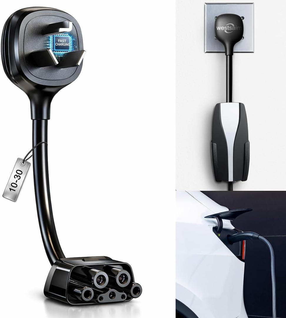 for Tesla NEMA 10-30 Adapter, Tesla Mobile Charger Adapter for Gen 2 and 3 ONLY, 240V Plug & 10-30 Outlet at 24 Amp 10-Inch