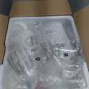 ZMISHIBO Ceiling Fans with Lights and Remote, 19.7'' Low Profile Ceiling Fan, 3000-6000K Dimmable Modern Flush Mount LED Fan Light, 6 Wind Speeds, White Fandelier Ceiling Fans for Bedroom