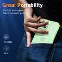 WRJ Magnetic Case for iPhone 13,iPhone 14 Case with Screen Protector, Magnetic Translucent [Compatible with Magsafe] Slim Anti-Fingerprints Shockproof Protective Cover for Women Men-Matcha Green