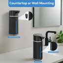 Automatic Soap Dispenser Touchless, 14.2oz/420ml Dish Hand Soap Dispenser for Kitchen Bathroom, Adjustable Volume for Thick & Thin Liquid, USB C Rechargeable, Clog-Free, Black