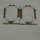upsimples 5x7 Picture Frame with Real Glass, Ornate Vintage 5 x 7 Photo Frames for Wall Decor or Tabletop Display, Gold, 2 Pack