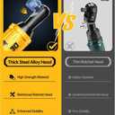 APEXPOWER 3/8 Inch Cordless Ratchet Wrench for DEWALT 20V Battery, 88Ft-Lbs, 0-400RPM, Electric Wrench Ratchet w/Variable Speed Trigger, Reinforced Head, R&F Switch, 7 Sockets,3/8" to 1/4" Adapter