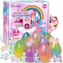Qivatex Unicorn Bath Bombs for Girls with Toys Inside, Natural Organic Bath Bombs Bubble Bath Toys Gift, Birthday Mothers Day Gifts for Girls Daughter Granddaughter