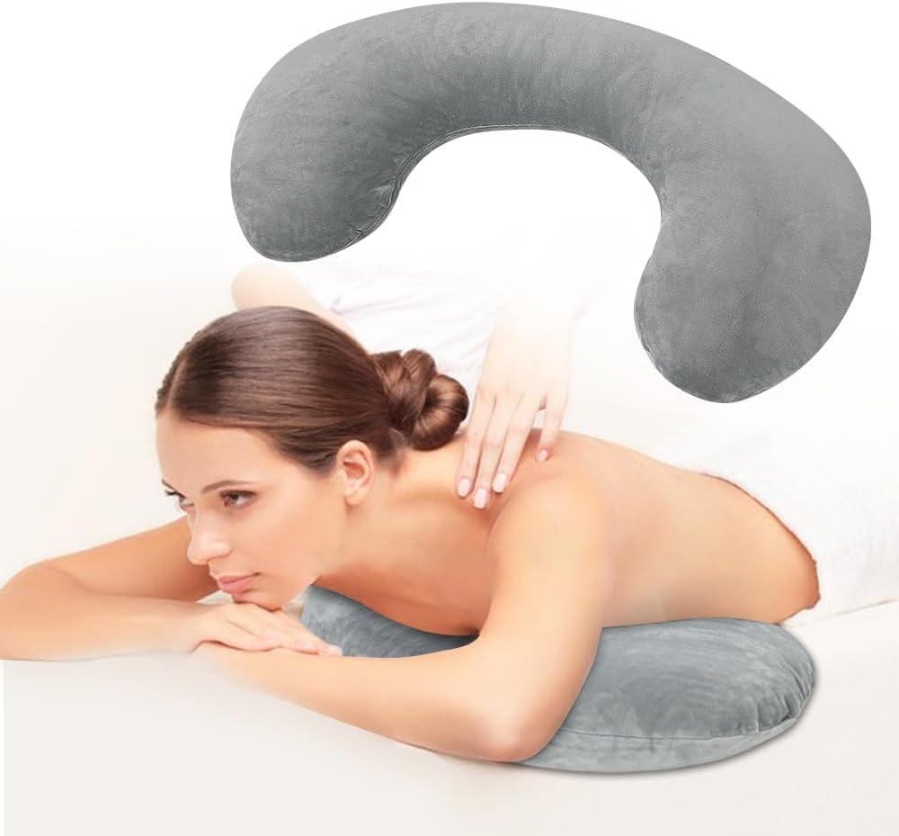 Breast Pillow for Massage Table Massage Breast Bolster Pillow for Sleeping Massage Wedge Bolster Stomach Sleepers Chest Pillow Breast Support Pillow Feminine Massage Pad for Spa Salon