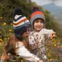 LMLALML Boys Winter Hat Earflap Knitted Beanie for Kids Warm Fleece Lined Thicken Hat for Baby (3-5T, Orange)