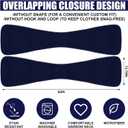 6 Pcs Adult Bibs Scarf for Eating Dignity Dining Protectors Scarf Bibs for Elderly Senior Citizens Washable(Blue)