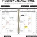 2 x 2026 Planner, Weekly and Monthly Calender Planner, Jan 2026 to Dec 2026, Hardcover 2026 Calendar Book with Tabs & Inner Pocket, Office Home School Supplies for Women & Men - A5 (6.3" x 8.5"), Black