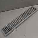 1 Set - Two-Sided Door Vent Cover 17.7x3.6 inch with Screws - Gray Plastic Ventilation Grille - Door Vents for Interior Doors - Door Louver Vent - Door Return Air Vent with Screws, by Steinberg14
