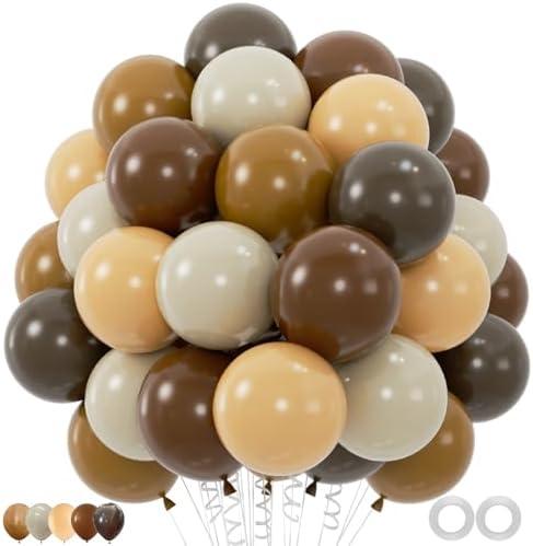 100pcs Brown Balloons Set - Dark Brown, Coffee, Sand White & Neutral Balloons for Boho, Safari, Cowboy, Bridal Baby Shower, Graduation Party Decoration 100pcs Brown Balloons Set - Dark Brown, Coffee, Sand White & Neutral Balloons for Boho, Safari, Cowboy, Bridal Baby Shower, Graduation Party Decoration