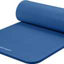 Retrospec Solana Yoga Mat 1" Thick w/Nylon Strap for Men & Women - Non Slip Exercise Mat for Home Yoga, Pilates, Stretching, Floor & Fitness Workouts