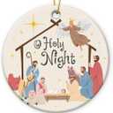 4 x 2026 Nativity Scene Christmas Ornaments for Christmas Tree - Catholic Faith Idea Gifts, Christian Ornaments Keepsake, Religious Gifts for Women, Family, Friend Jesus Birthday