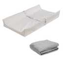 Delta Children Contoured Changing Pad with Plush Cover, Grey (2 Piece Set)