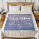 Thinking of You Gifts for Women Men  Get Well Blanket 50x60 Inch, Grey Flannel Comfort Hug Blanket, Sympathy Throw for After Surgery, Chemo, Illness, Recovery