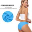 Wealurre Seamless Underwear Invisible Bikini No Show Nylon Spandex Women Panties (S)