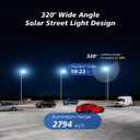 WYWNA 10000W Solar Street Lights Outdoor - Wide Angle Solar Lights Outdoor Motion Sensor, Commercial Parking Lot Light Dusk to Dawn, 7000K LED Street Light IP66 Waterproof with Remote Control, 10000-1P