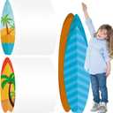 24 Pcs DIY Paper Surfboards Set Surfboard Shape Cardboard Surf and Beach Party Crafts for Kids DIY Paper Craft for Summer Beach Surf Party Decorations Board Wall Decor (8.5 x 31 Inch)