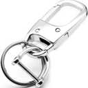MECHCOS Metal Keychain Car Fob Key Chain Holder Clip with Detachable Valet Key Ring & Anti-Lost D-Ring for Men and Women