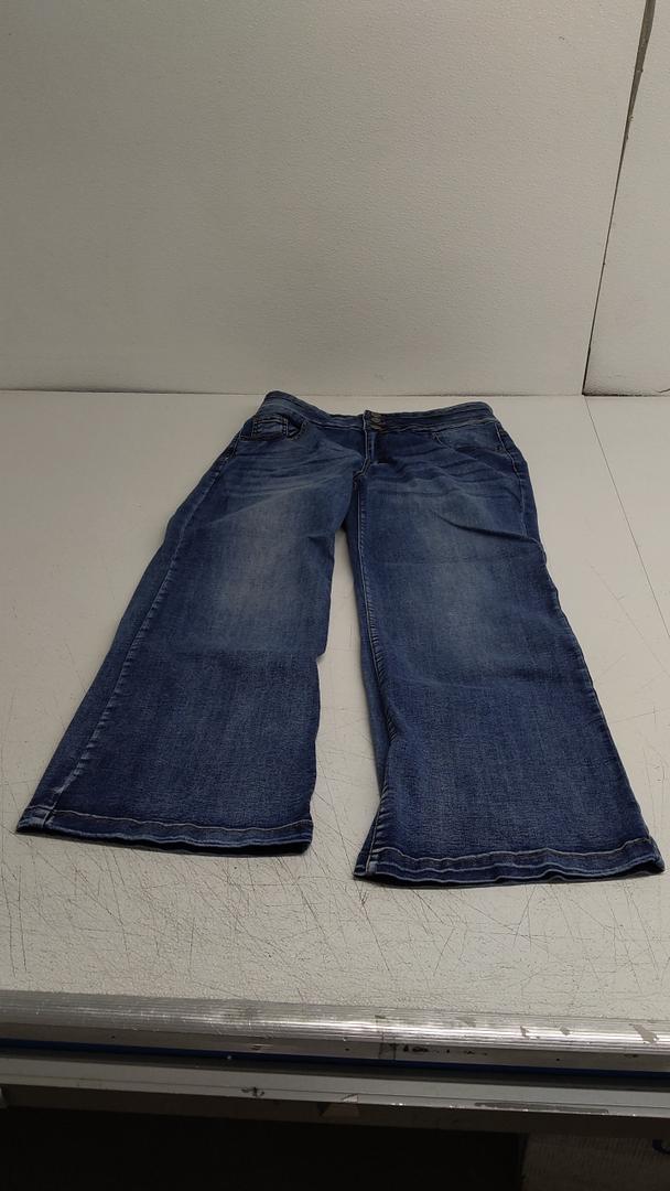 ROSWESR Women's Flare Bell Bottom Jeans High Waisted Wide Leg Bootcut Jeans Stretchy Denim Pants XL