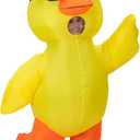 VioraWhite Inflatable Costume for Adult, Funny Summer Blow Up Costume for Party Cosplay, Easter, Carnival (Yellow)