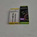 Pack of 2(Acoustix 6 Foot Braided And CellCandy Dynamic LED ColorGlo)