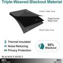 ChrisDowa Blackout Curtains 48 inches Long for Bedroom - 2 Panels Set Grommet Thermal Insulated Room Darkening Curtains for Living Room (Dark Grey, 42 x 48 Inch)
