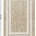 OJIA Modern Bordered Kitchen Rugs Non Slip Washable, Printed 2'x3' Entryway Rug Thin Soft Small Area Rug Indoor Door Mat Non-Shedding Throw Carpet Bathroom Runner for Bedside Bedroom