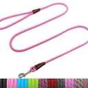 WYuZe 5ft Puppy Leash for Small Dogs, 1/4" Pink Rope Dog Leash with Easy to Use Hook, Lightweight Cat Leashes for Chihuahua/Yorkie/Tiny Breed, 10+ Colors