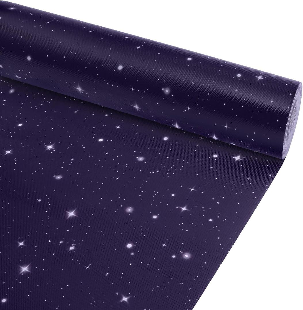 Outer Space Bulletin Board Roll Reusable Waterproof Erasable Night Sky Non-Woven Fabric Bulletin Board Fade Resistant Wrinkle Resistant Galaxy Planet Poster for Classroom Decor Wrap Craft 15.5" x40ft