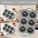 3 x Wreath Ice Mold for Holiday Cocktails, Flexible Silicone Mold for Wreath Ice Cubes, Soap & Chocolate, Donuts, Easy Release for Baking & DIY Crafts (Style-A)