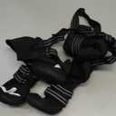 Idepet Dog Suspender Boots, Tall Dog Boots Anti-Slip & Fall Waterproof Shoes Leggings, Adjustable Suspender Boots for Winter Snow Rain Hiking Paws Protector(Black, Size 5)