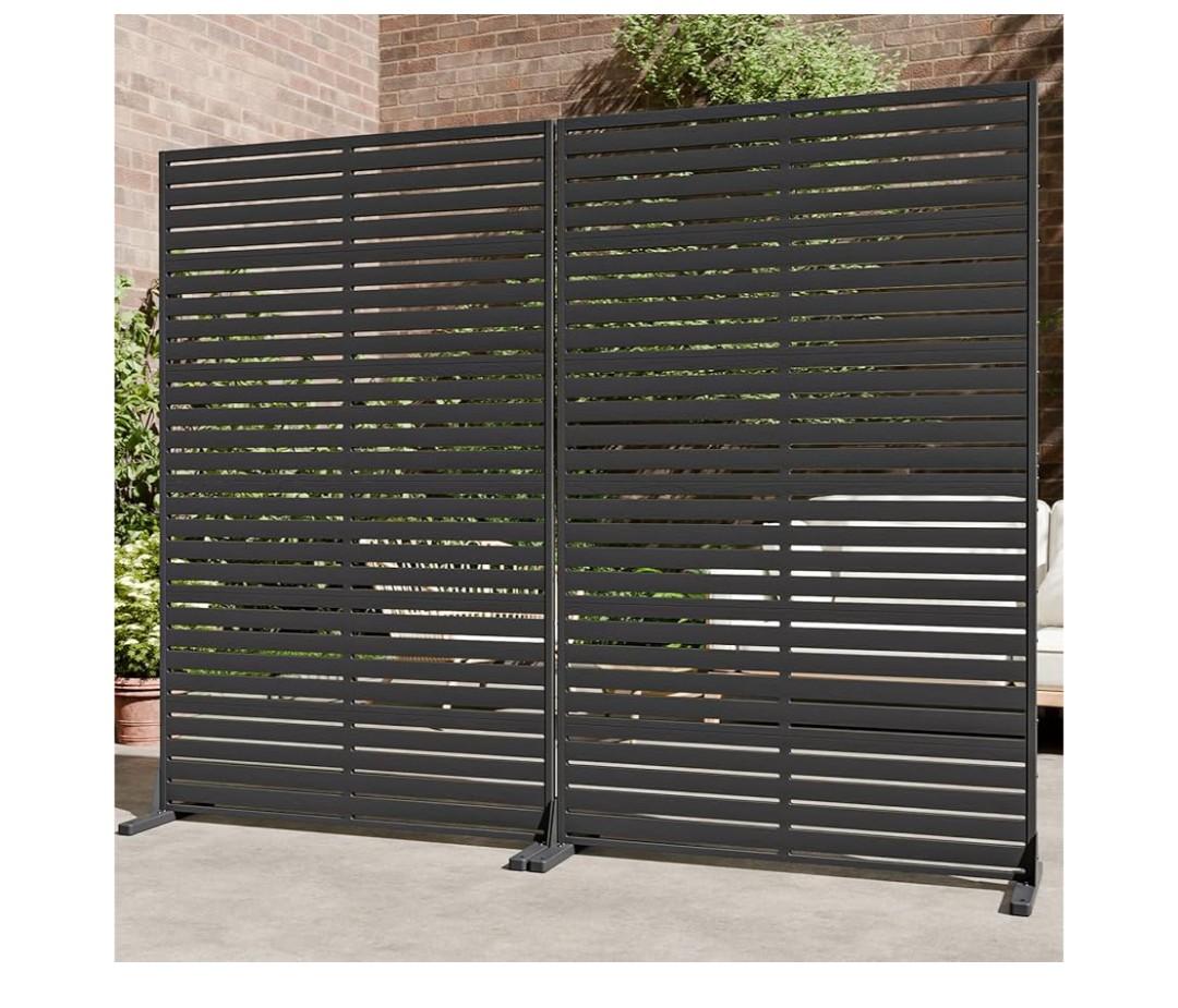 Privacy Fence Screen Outdoor Freestanding Privacy Panel, 72" H×47" W HDPE Decorative Panels with Stand, Room/Garden Divider, Outdoor Privacy Screen for Patio,Deck, Balcony, Pool