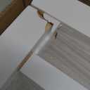 LZRS 2-Panel Wooden Free Standing Foldable Dog Gate Indoor  Solid Hardwood 24" High, Step-Over Safety Pet Gate for Doorways, Stairs & Small Spaces - Indoor Use, White