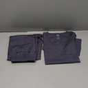 Dagacci Scrubs Medical Uniform Women and Man Scrubs Set Medical Scrubs Top and Pants (Small, Pewter Gray)