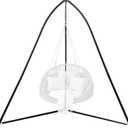 Tripod Hammock Chair Stand for Multi-Use, Heavy-Duty Hammock Chair Stand for Indoor & Outdoor, with Height Adjustable Triangular Design, 330 lbs Capacity, Easy Assembly, Stand Only - Black