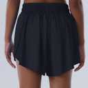 2-3 Pack Girls Flowy Butterfly Shorts with Pockets Liner 2 in 1 Skirt for Fitness, Athletic Running Sports (White)