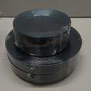 FLOWERCAT 100PCS Clear Blue Plastic Plates - Heavy Duty Plastic Plates Disposable for Summer party &Wedding - Serve for 50Guests party(10inch & 7inch)(Cyan)