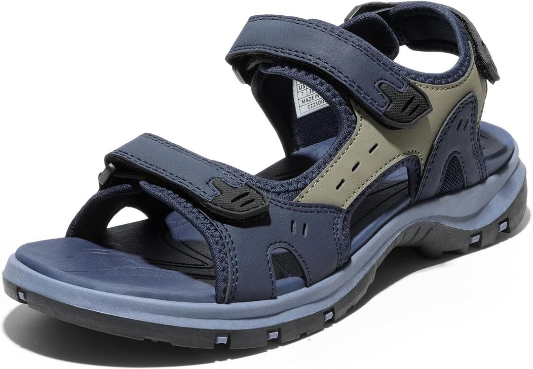 DREAM PAIRS Women's Walking Sport Athletic Sandals Comfort Open Toe Casual Outdoor Hiking Summer Shoes (7, Navy)