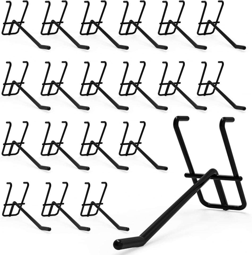 4 Inch Gridwall Hooks - 50 Pack Heavy Duty Black Display Hooks for Grid Wall Panels, Grid Wall Accessory for Retail, Craft Show, Home Setup, Custom Display