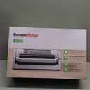 Bonsenkitchen Vacuum Sealer Machine, Globefish Technology for Perfect Vacuum Sealing, Powerful Low-Noise Food Vacuum Sealer with Easy Handle Design, Built-in Cutter and Bag Storage, 2 Bag Rolls (Silver Black)