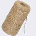 3 x 1mm Natural Jute Twine String 656 Feet Crafting Twine String for Crafts Gift, Craft Projects, Wrapping, Packing, Gardening, Bundling-Jute Rope for House&Garden Wide Usage