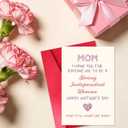 3 x Mother's Day Card for Mom from Daughter, Heartfelt Greeting Card with Red Pearlescent Envelope, Blank Inside, 8" x 5.3" (#029)