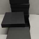 Yahenda 16 Pack Valentine's Day Square Nesting Gift Boxes with Lids 4 Assorted Sizes Galentines Gift Boxes with Lids for Valentines Wedding Bridal Shower Birthday Party Favor (Black)