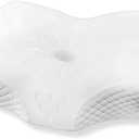 Neck Pillow for Neck Pain Relief, Memory Foam Support Pillow with Ergonomic Profile, Adjustable Pillow for Comfortable Sleep, Cooling Pillow with Breathable Cover, Laundered Pillowcase Pillow