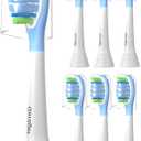 GERAGER Toothbrush Heads Compatible with Philips Sonicare C3 C2 G3 A3 W2 Replacement Heads, 7Pack Brush Heads Compatible with Philips Sonicare Snap-On Toothbrush Handles, White