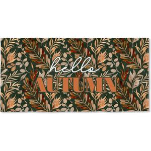 Fall Beach Towel 30x60 Inch, Hello Autumn Vintage Botanical Oversized Bath Pool Swim Towels Blanket for Bathroom Travel Swimming Camping Picnic Sport, Fall Bathroom Decor