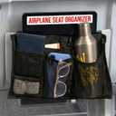 SKY STASH Airplane Seat Organizer to Clip onto Airplane Seat Pocket | Travel Essentials Accessory with Improved Universal Compatibility (15 x 9 Inches)