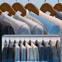 HOUSE DAY 19'' Extra Wide Shoulder Wooden Hangers 6 Pack, Premium Large Wood Suit Hangers with Non Slip Pant Holder, Wide Shoulder Hangers for Suits, Coats, Jackets, Heavy Wide Clothes Hanger, Walnut