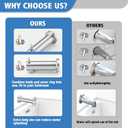Slip on Extra Long Tub Spout with Diverter Universal Tub Diverter Spout for 1/2" Copper Water Pipe, Brushed Nickel